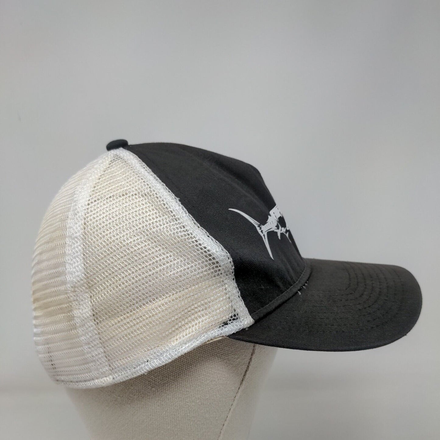 Reel Legends Snapback Trucker Hat Black OSFA Adjustable Embroidered Mesh Back