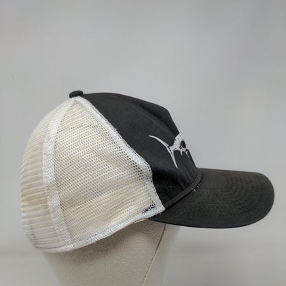 Reel Legends Snapback Trucker Hat Black OSFA Adjustable Embroidered Mesh Back