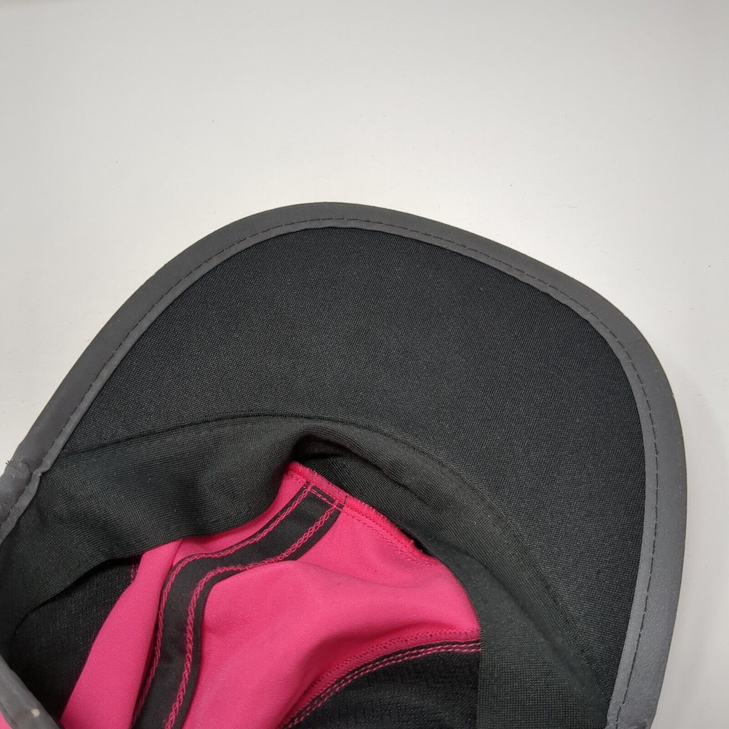 Asics Strapback Hat Pink One Size Adjustable Black Trim Running Outdoor