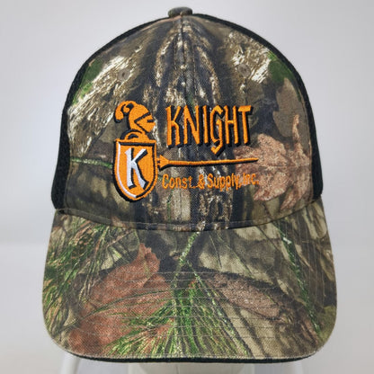 Port Authority Baseball Cap Green One Size Knight Const & Supply Camo Mesh Hat