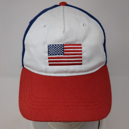 American Flag Slideback Hat Multi One Size Adjustable Colorblock Outdoor