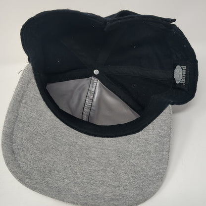 Pugs Strapback Baseball Cap Gray One Size Adjustable Lightweight 6 Panel Blank