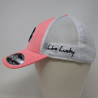 Black Clover Baseball Cap Pink M Mesh Back Fitted Live Lucky Memory Logo Hat