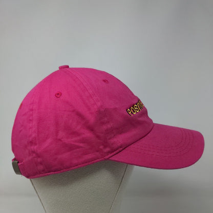Positive Vibes Slideback Hat Pink Embroidered One Size City Hunter