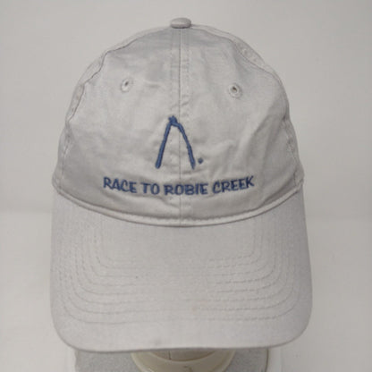 Race To Robie Creek Strapback Hat Gray OSFA Embroidered Port & Company