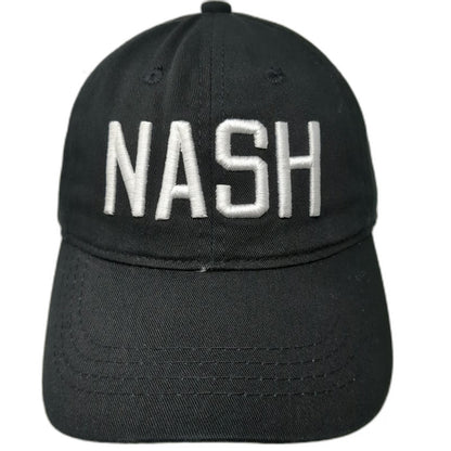 The Nash Collection Baseball Cap Black One Size Slideback Nash Embroidered Hat