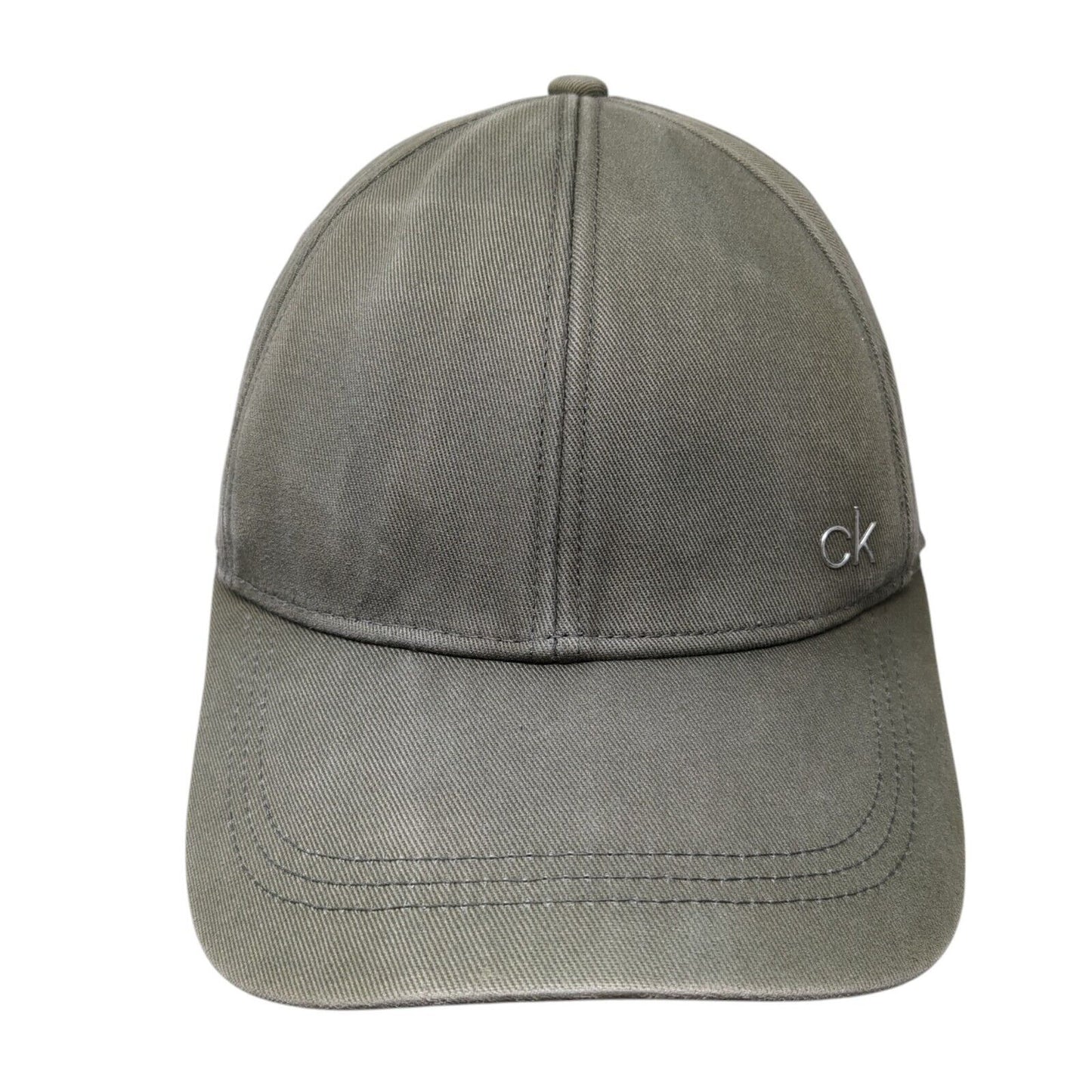 Calvin Klein Slideback Baseball Cap Green One Size Adjustable Emblem 6 Panel