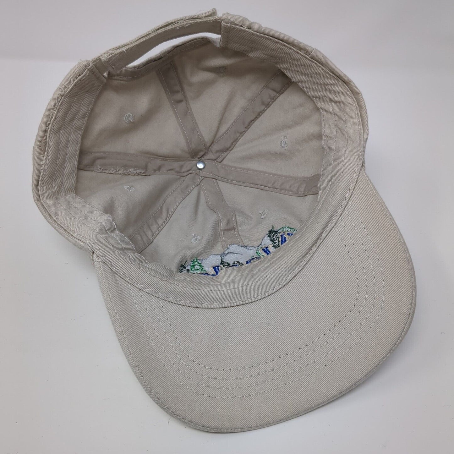 Alaska Strapback Hat Tan One Size Adjustable Embroidered Patriotic 6 Panel
