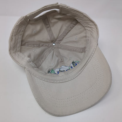 Alaska Strapback Hat Tan One Size Adjustable Embroidered Patriotic 6 Panel