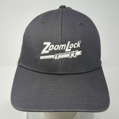 ZoomLock Fitted Hat Gray Large Embroidered 6 Panel New Era 39Thirty