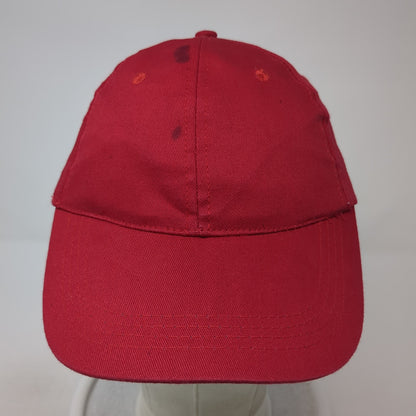 Unbranded Strapback Hat Red One Size Adjustable Solid Casual Blank