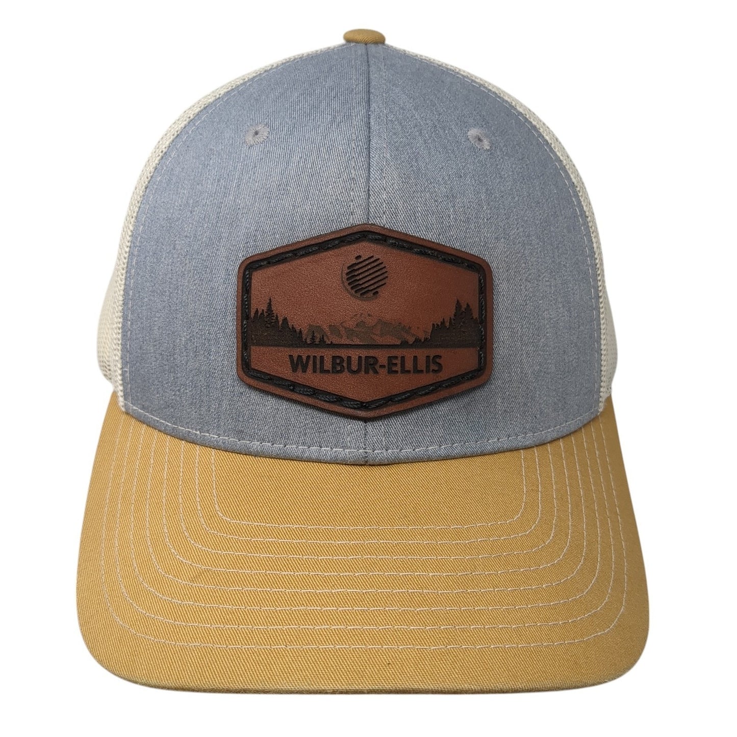 Wilbur-Ellis Leather Patch Snapback Trucker Hat Multi One Size Mesh Back