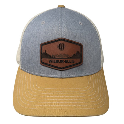 Wilbur-Ellis Leather Patch Snapback Trucker Hat Multi One Size Mesh Back