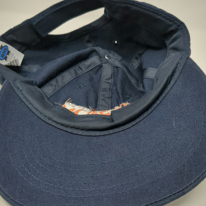 BIG Baseball Cap Blue One Size Strapback Cotton Embroidered Back Bay Mission Hat