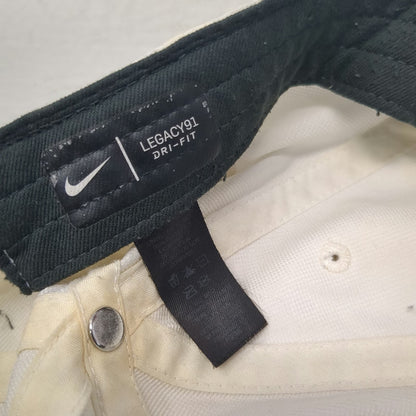 Nike Baseball Cap White One Size Legacy91 Dri-Fit Swoosh Logo Strapback Golf Hat