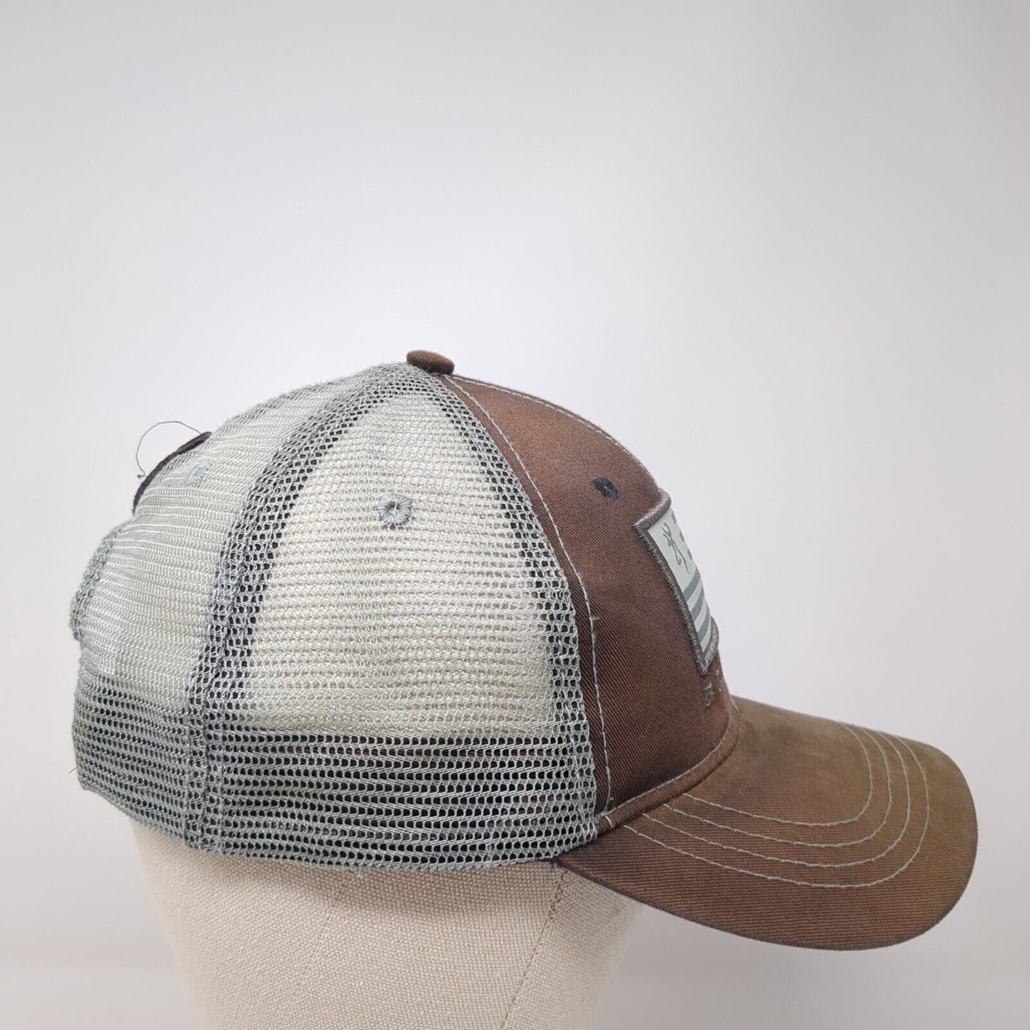 Browning Flag Snapback Trucker Hat Multi One Size Mesh Back Adjustable