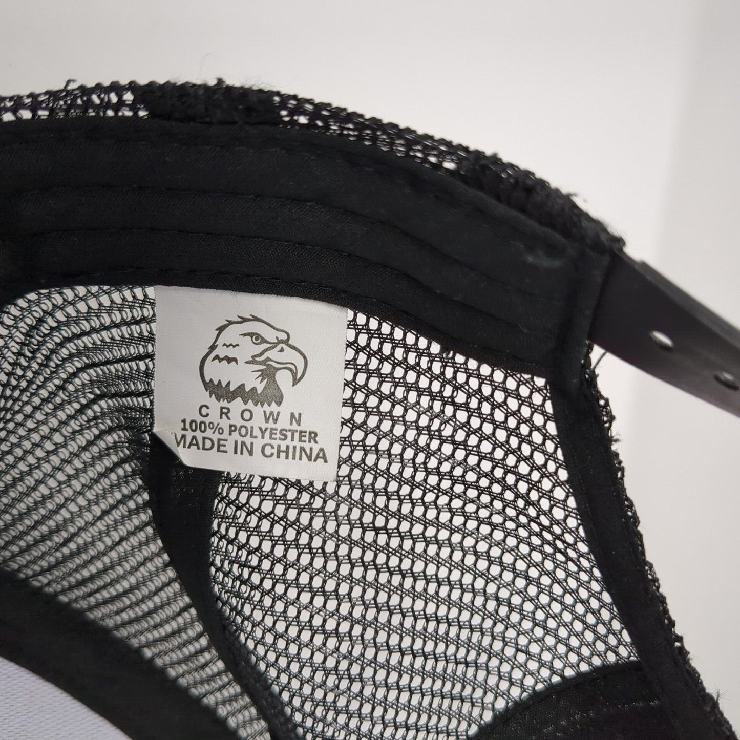 Eat Beef Patch Snapback Mesh Back Trucker Hat Black One Size Adjustable