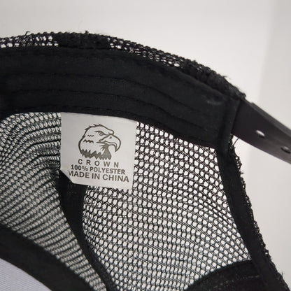 Eat Beef Patch Snapback Mesh Back Trucker Hat Black One Size Adjustable