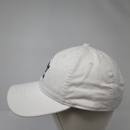 Adidas Slideback Hat White One Size Adjustable Embroidered Trefoil Cotton