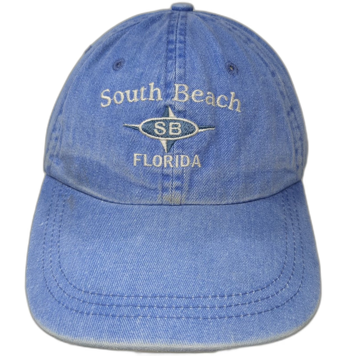 South Athletics Baseball Cap Blue One Size South Beach Florida Slideback Hat