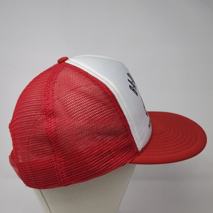 B-A-D Repair Snapback Rope Trucker Hat Red One Size Mesh Back Speedway