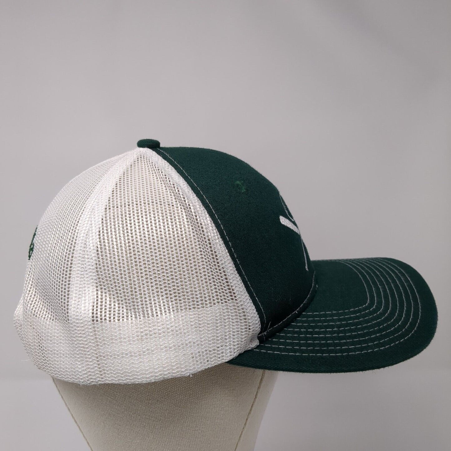 Crossed Bats Sarsaparilla Snapback Trucker Hat Green OSFA Mesh Port Authority