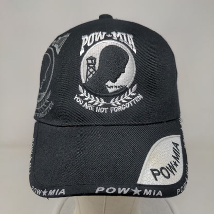 Pow Mia You Are Not Forgotten Strapback Hat Black One Size Embroidered