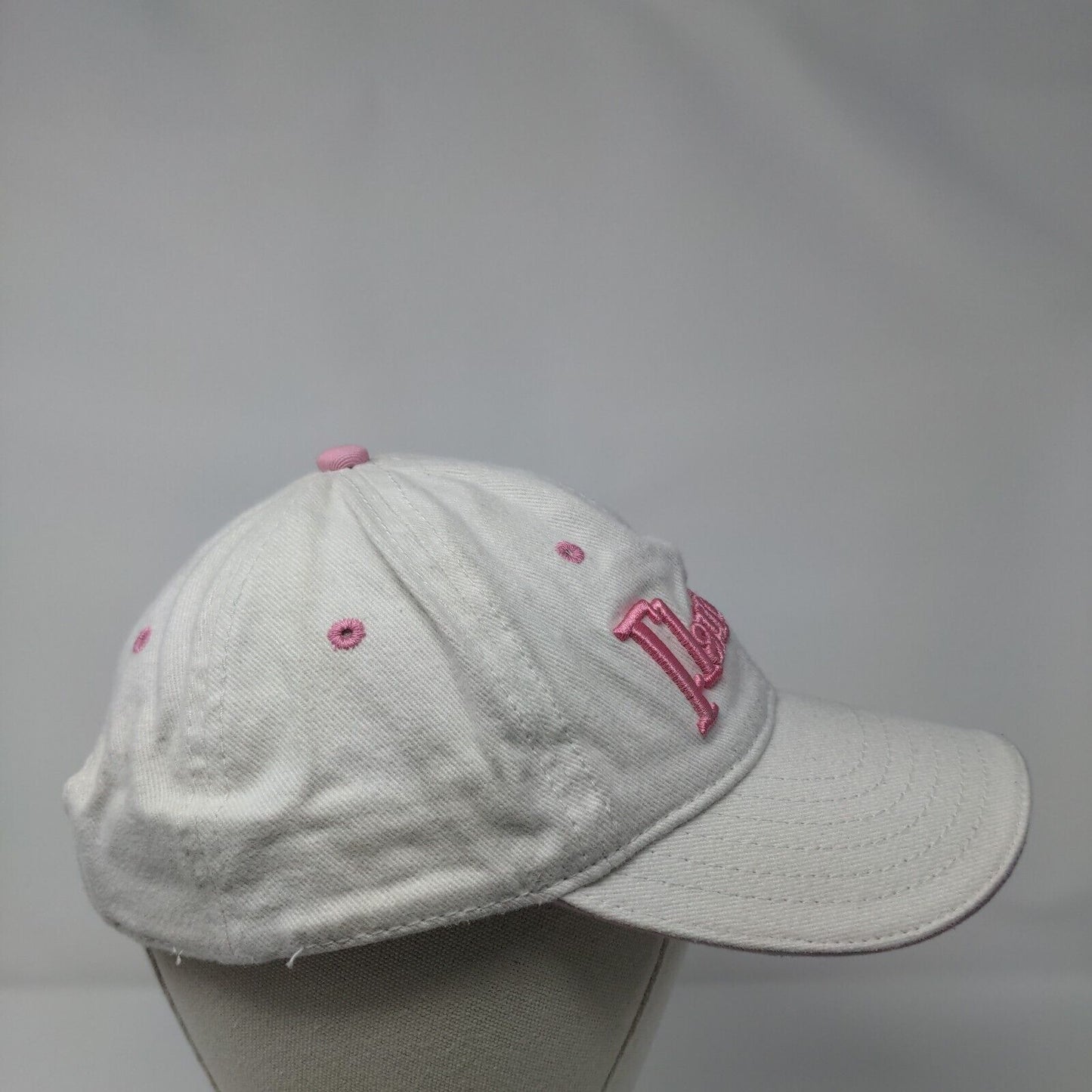 Flamingo Strapback Hat Tan Adult Adjustable Embroidered Vent Holes