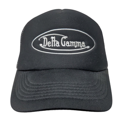 Delta Gamma Snapback Mesh Back Trucker Hat OSFA Black Colorblock