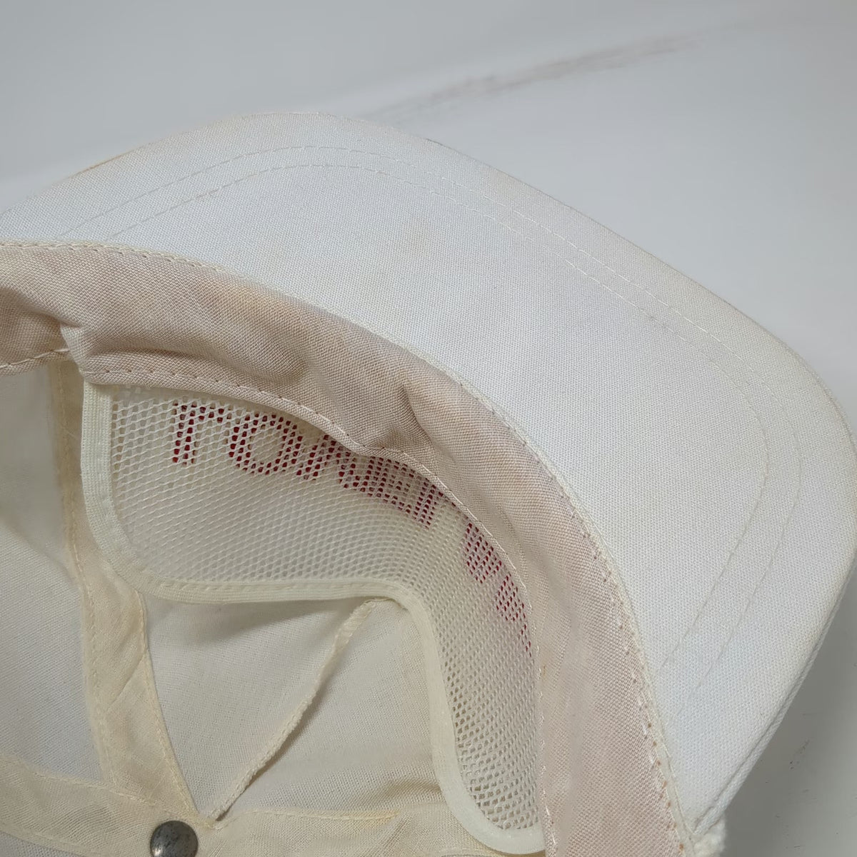 Trucker White Hat One Size Red Loveland Embroidery Rope Detail Slideback Cap