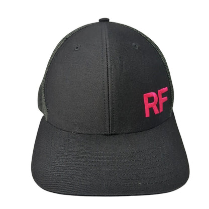 RF Snapback Trucker Hat Black One Size Adjustable Mesh Back Richardson