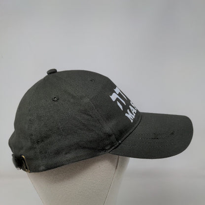 Masada Slideback Hat Green 58cm Adjustable Solid 6 Panel Vent Holes