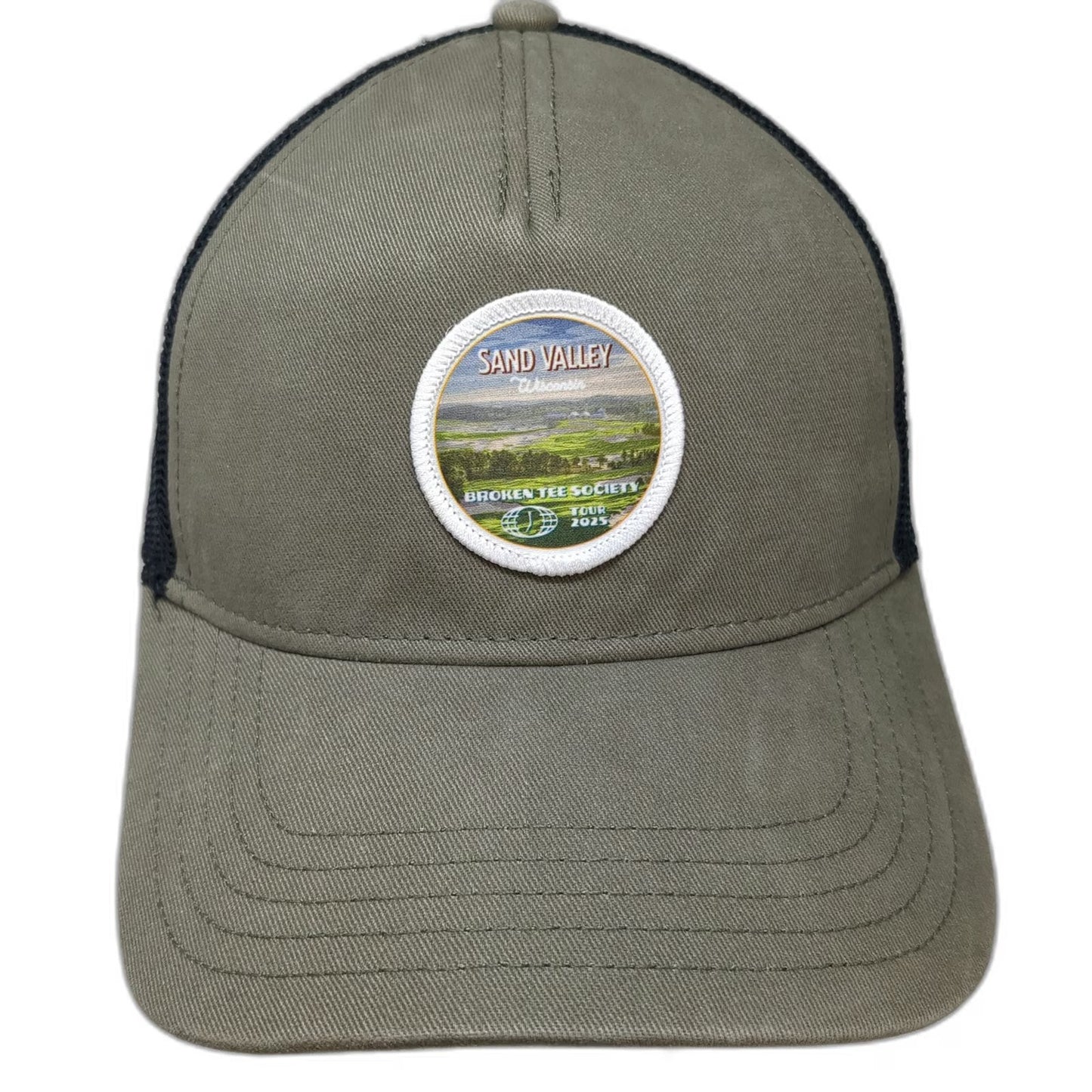 American Needle Trucker Hat Green One Size Sand Valley Broken Tee Society Tour