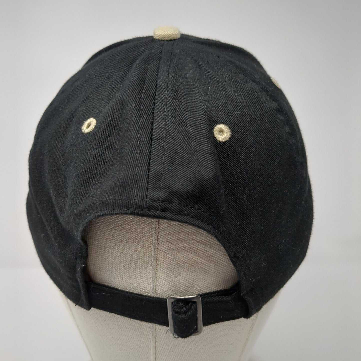 Otto Slideback Hat Black One Size Adjustable Colorblock Vented Holes 6 Panel