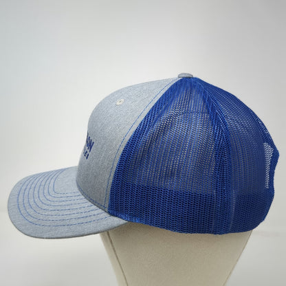 Richardson Trucker Hat Gray Blue One Size Echelon Rifles Mesh Snapback Curved