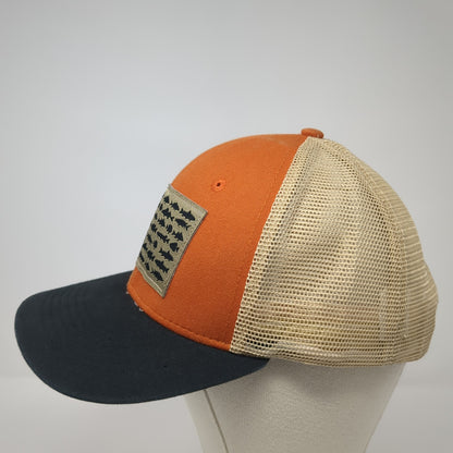 Idaho Fish Flag Patch Snapback Trucker Hat Multi One Size Mesh Back