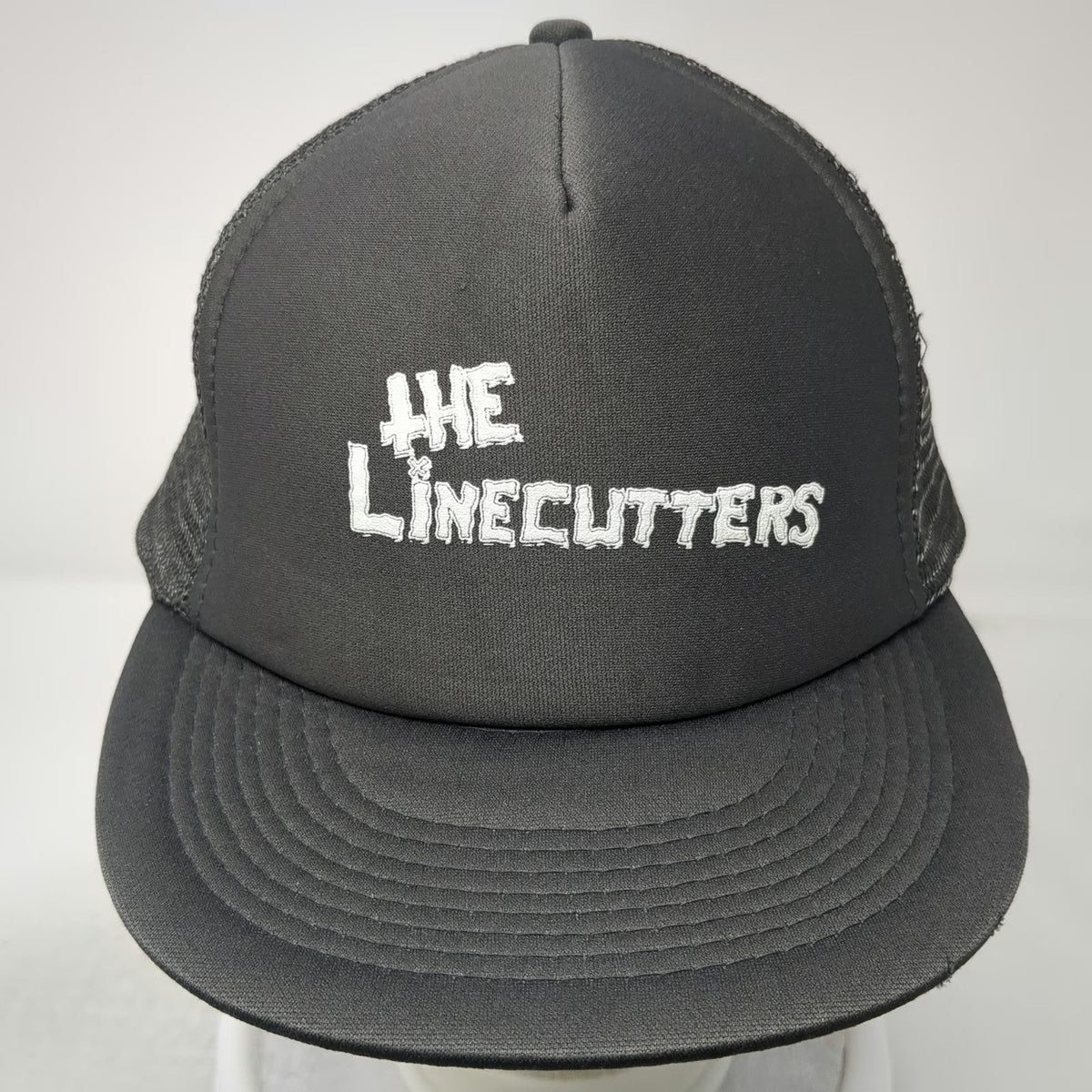 Otto Trucker Hat Gray One Size The Linecutters Mesh Snapback Foam Front Punk