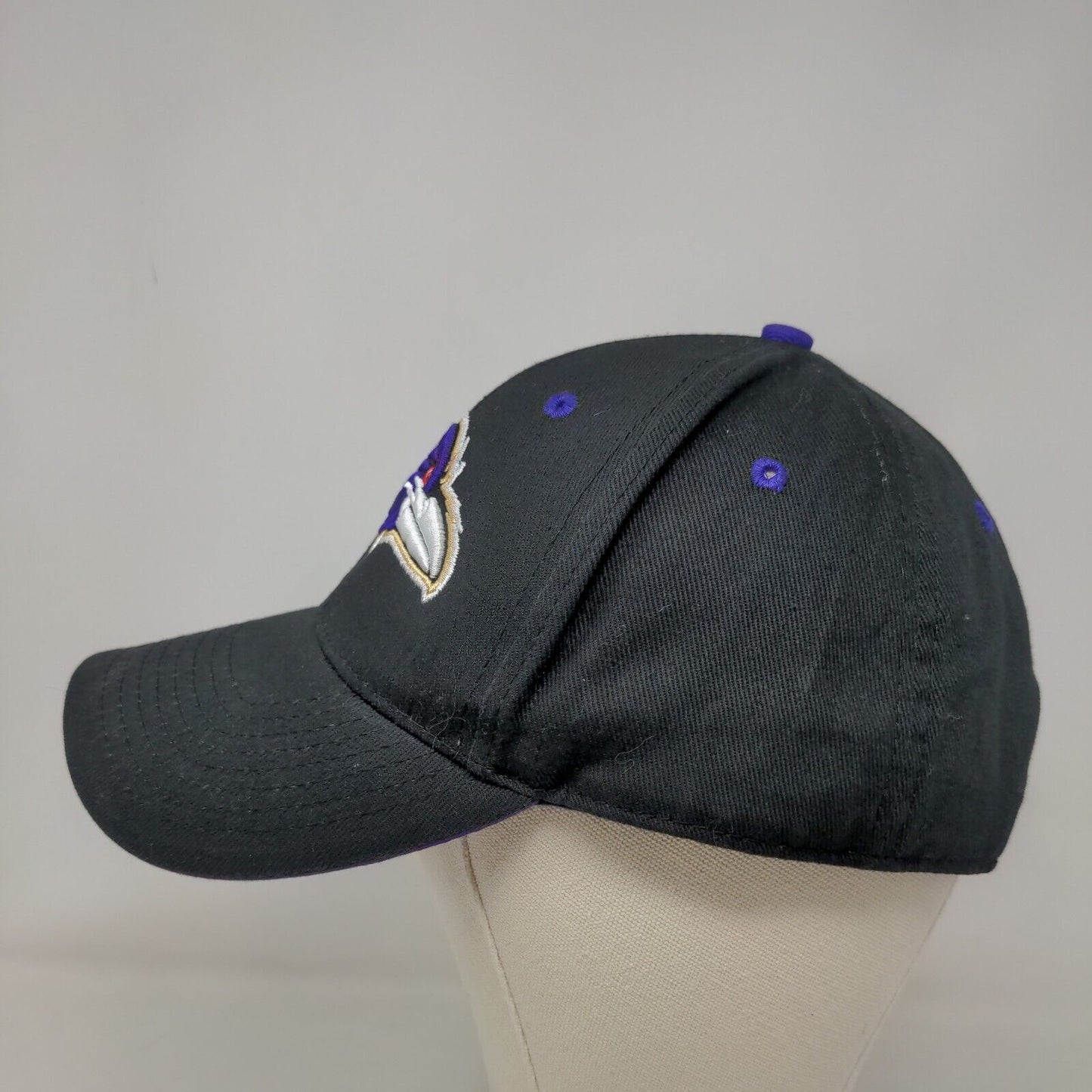 NFL Men's Baltimore Ravens Strapback Hat Black Purple OS Embroidered Logo