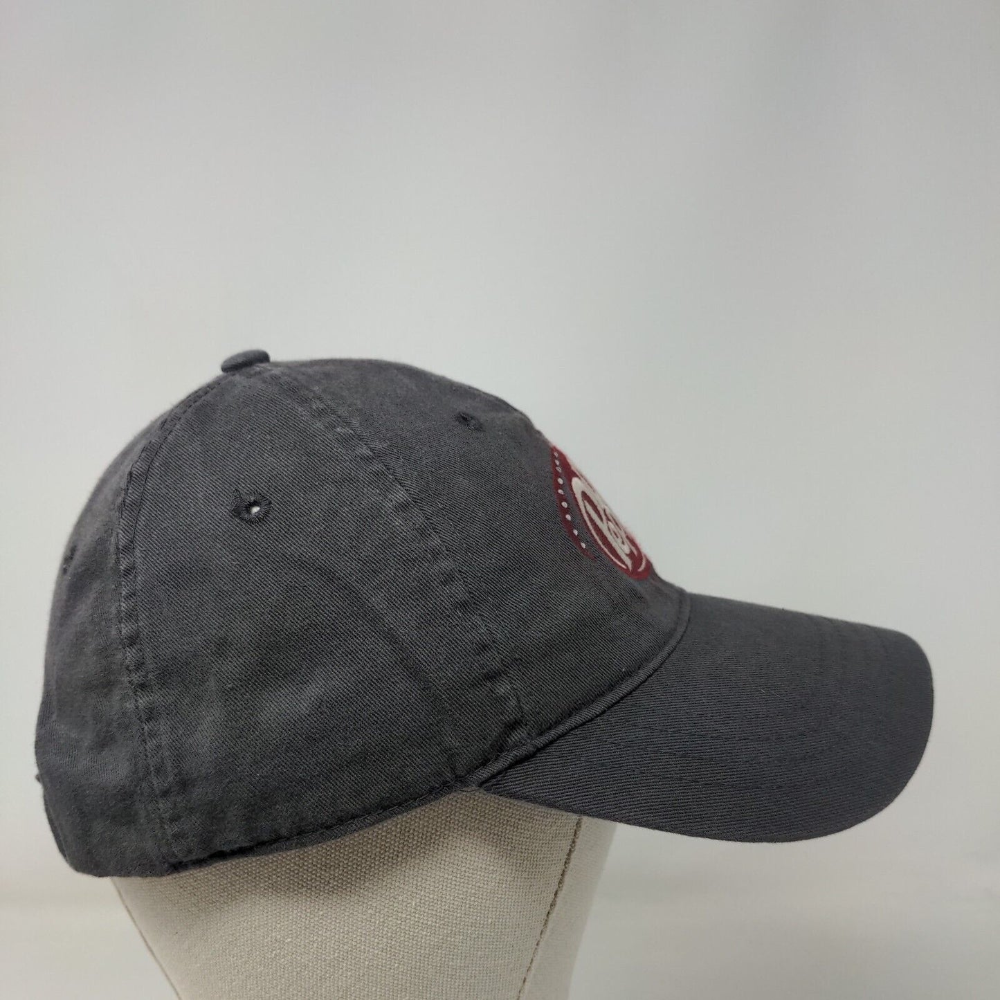 Dr Pepper Est. 1885 Strapback Hat Gray One Size Embroidered Rhinestone Cotton