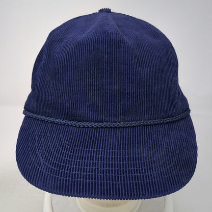 NO PROBLEM CAP 5 Panel Blue One Size Cotton Corduroy Rope Snapback Hat Blank