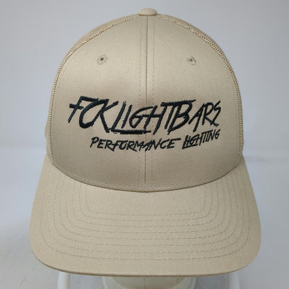 Yupoong Trucker Hat Beige One Size FCKLIGHTBARS Performance Lighting Mesh Back