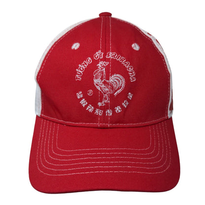 Tuong Ot Sriracha Snapback Hat Red OSFM Adjustable Colorblock 6 Panel