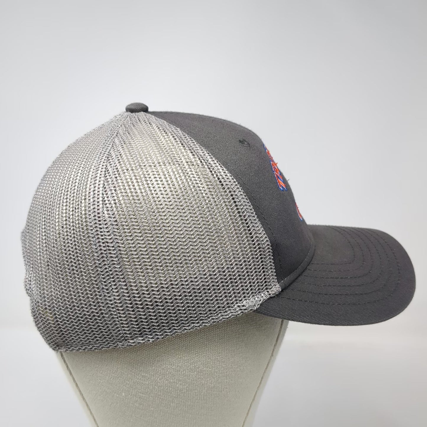 Cap America Trucker Hat Gray One Size Snapback Troy Sand & Gravel Logo Mesh