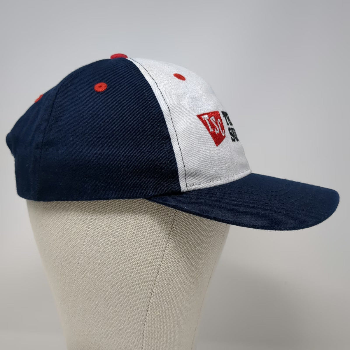Snapback Hat Blue White Red One Size Tractor Supply Co Embroidered Logo Cotton