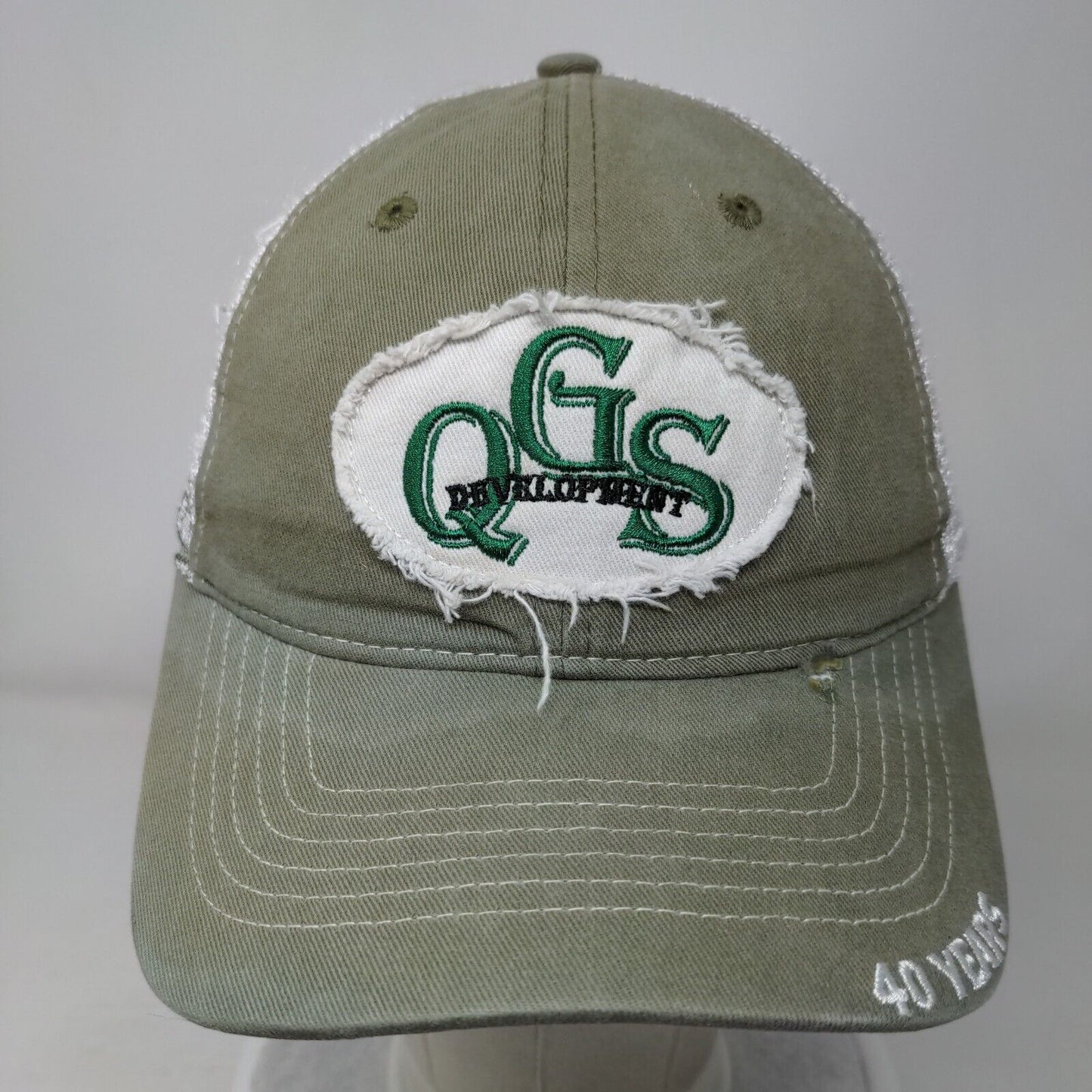 QGS Development Snapback Mesh Back Trucker Hat Green One Size 6 Panel