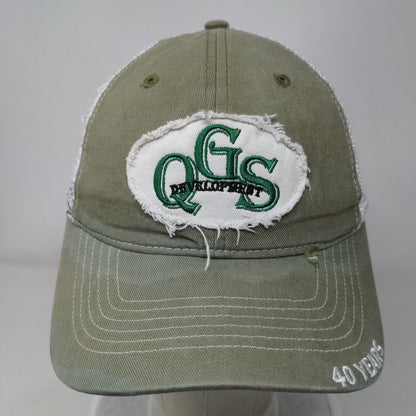 QGS Development Snapback Mesh Back Trucker Hat Green One Size 6 Panel
