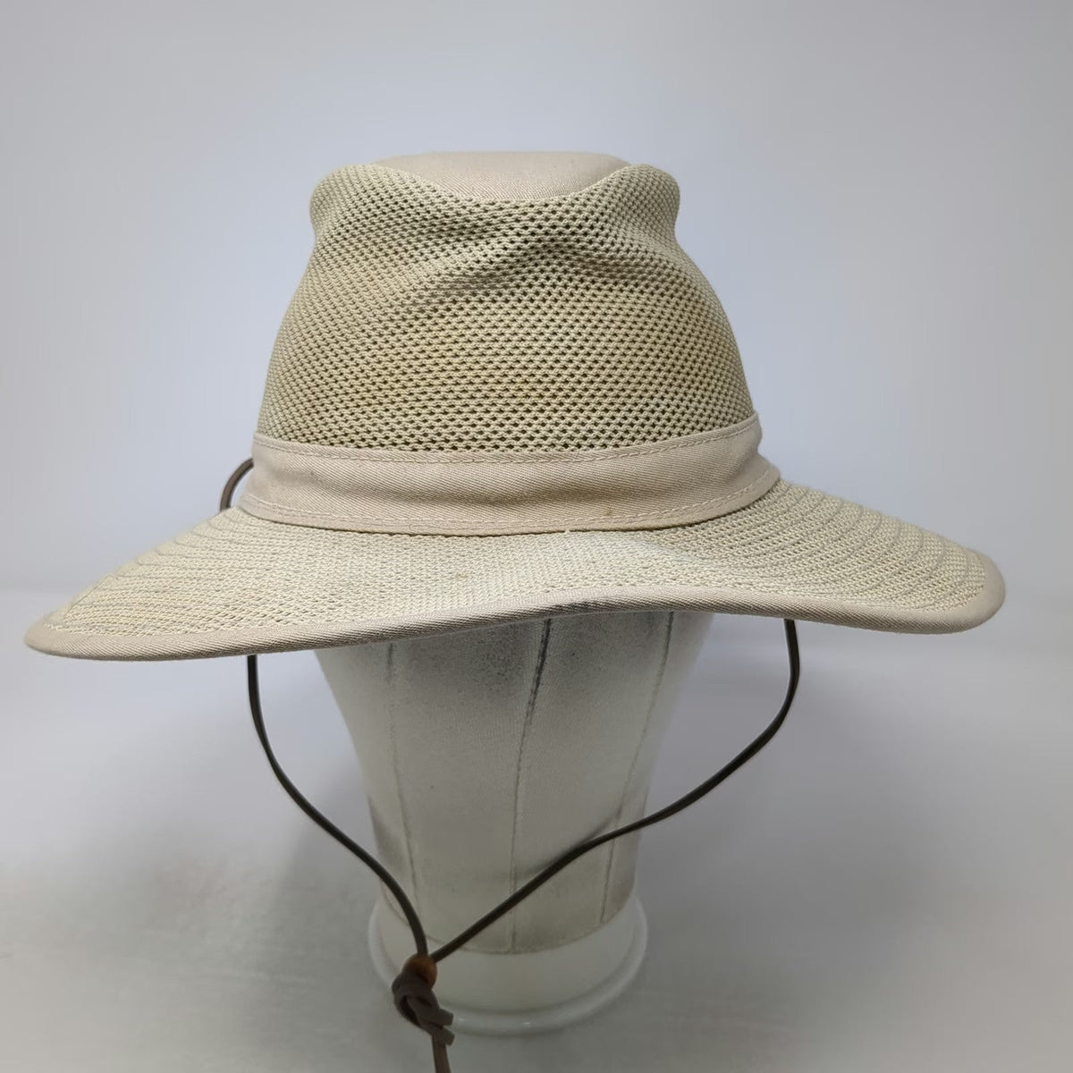 Henschel Hat Co Boonie Hat Beige L Mesh Crown Chin Strap Wide Brim Sun Hat