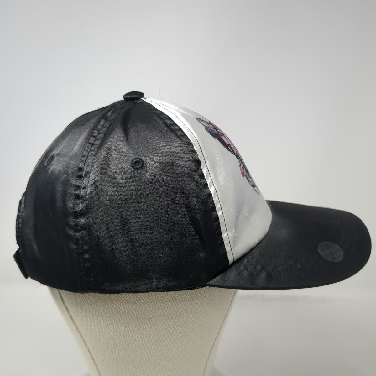 Disney Store Cruella de Vil 101 Dalmatians 5 Panel Black Hat One Size Polyester