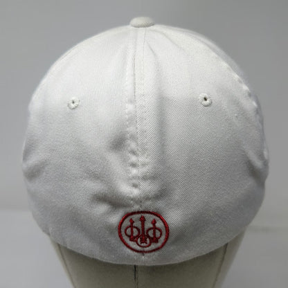 Beretta Baseball Cap White One Size Flexfit Embroidered Logo Curved Brim Hat
