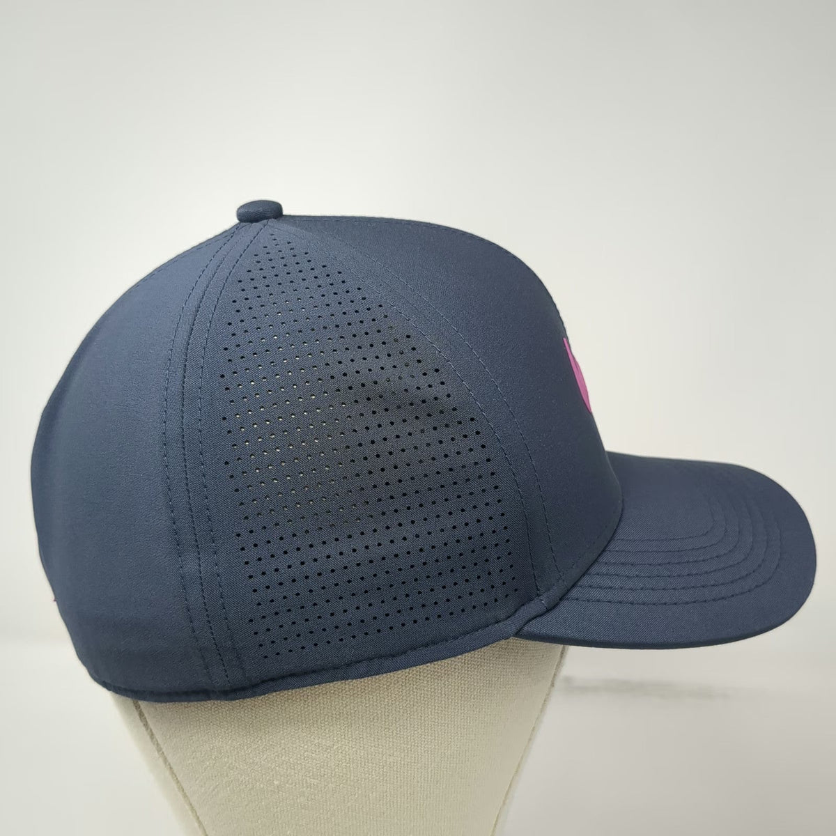 Nike Baseball Cap Gray One Size Hat Dri-FIT Perforated Pink Swoosh Classic 99
